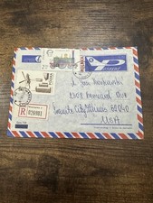 Poland to USA Registered Airmail Cover Warszawa to Illinois 1981