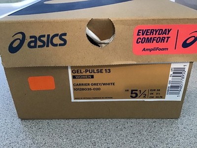 Asics Gel-Pulse 13 Womens Shoes Size 5 1/2   Carrier Grey/White 1012B035-020