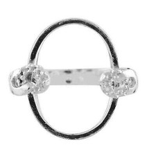 16x12MM Oval Shape Semi Mount Cocktail Wedding Ring 925 Sterling Silver