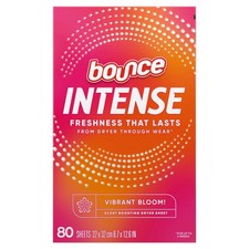 Bounce Vibrant Blooms Intense Dryer sheets - 80ct: Box, Bleach-Free