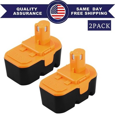 2-Pack Replacement Battery for Ryobi 18V PLUS 3.0Ah 18 Volt ABP1801  P100 13022
