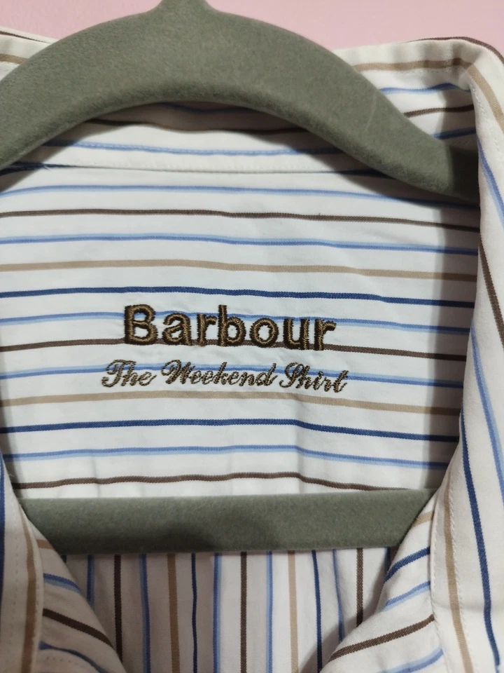 Chemise Barbour Taille XL Blanc Homme - Photo 3/4