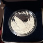 US Mint 2003 Natl Wildlife Refuge System Centennial Medal Silver Coins Salmon — photo 2
