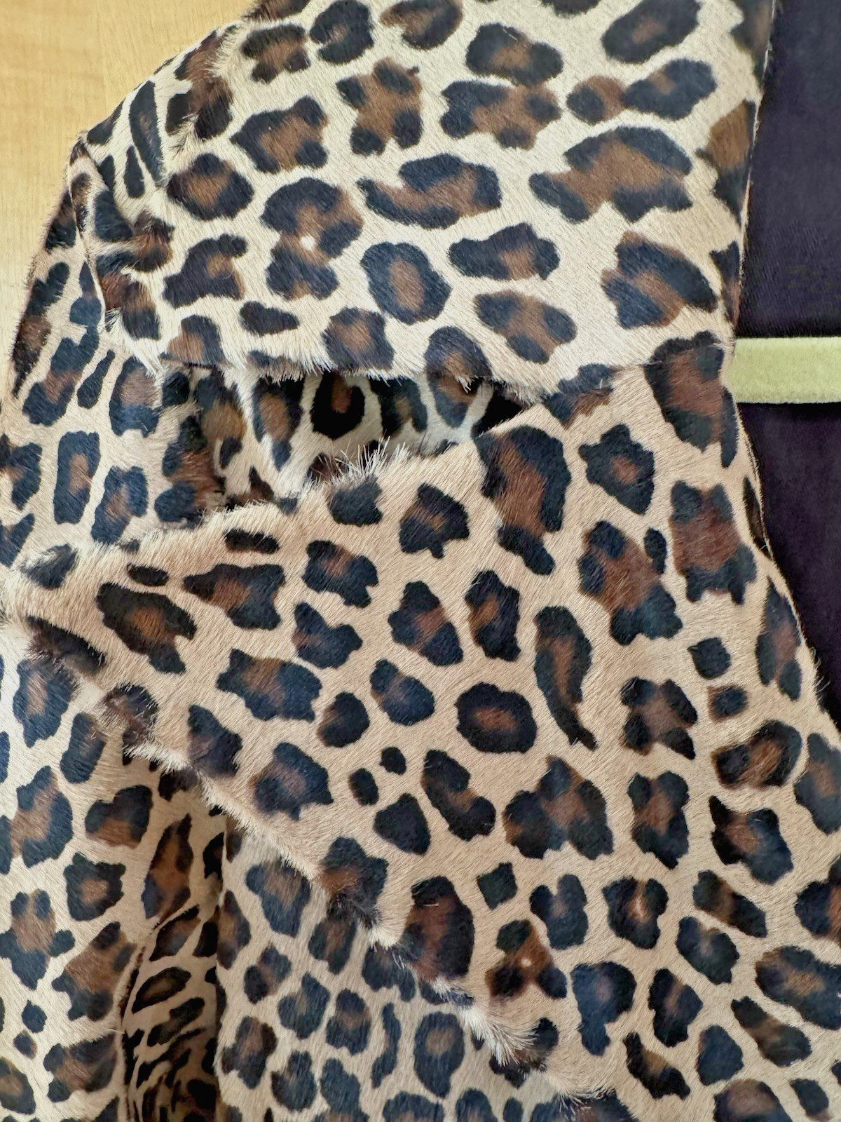 NWT Zadig & Voltaire Leopard Print Calf Hair Coat, Sz 36 FR image 5