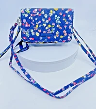 Vera Bradley RFID Compact Wristlet Crossbody in ReActive Floral Bursts
