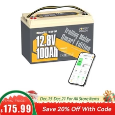 Power Queen 12V 100Ah Low Temp Smart Bluetooth Lithium Battery BMS for Marine RV