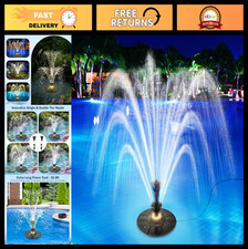 Upgraded Floating Pool Fountain with 2 Sprinkler Modes, 32.8ft Cord, LED Lights