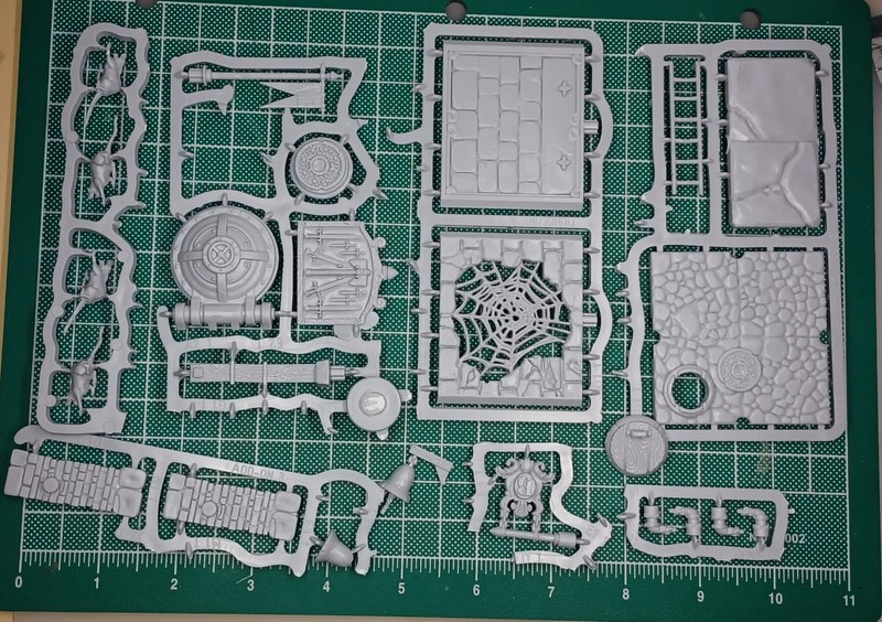 Dungeons & Lasers Woodhaven Stretch Goal Box 1 28mm Dungeon Pieces Web, Rats Etc