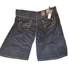 Pantaloncini skater grunge vintage Y2K anni 2000 jeans stazione ricamo uomo taglia 44