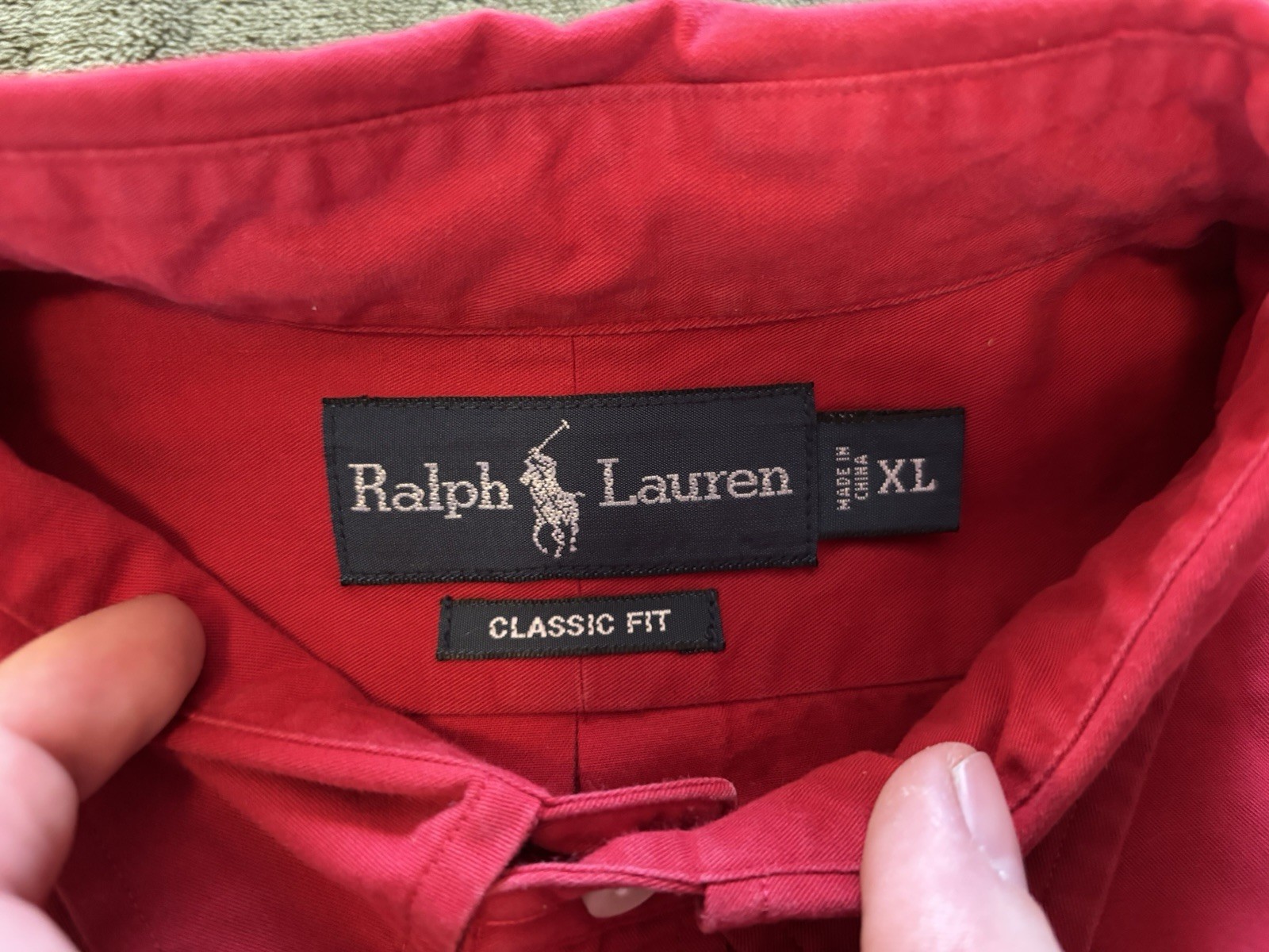 Polo Ralph Lauren Button Down Shirt Mens XL Red Blue Pony Logo Classic Fit thumbnail 7