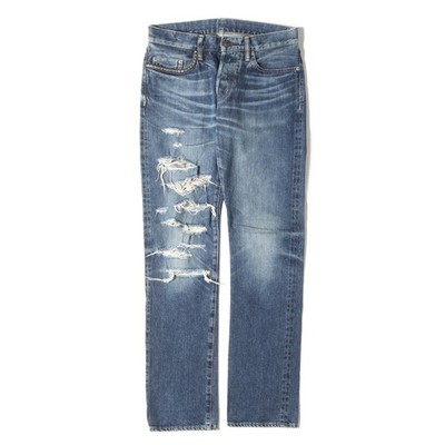 Hysteric Glamour Herren Denim Jeans Hose Nieten Distressed Indigo Blau Größe 30