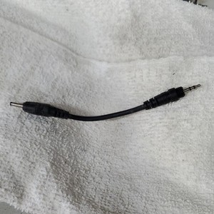 Black Audio Adapter Cable 3.5mm Jack to Barrel Connector Universal
