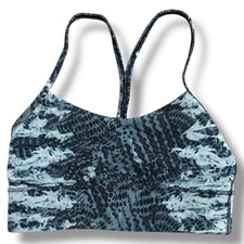 Lululemon Flow Y Bra Long Line Nulu B/C Cup Indigo Lace Starlight Multi Size 8