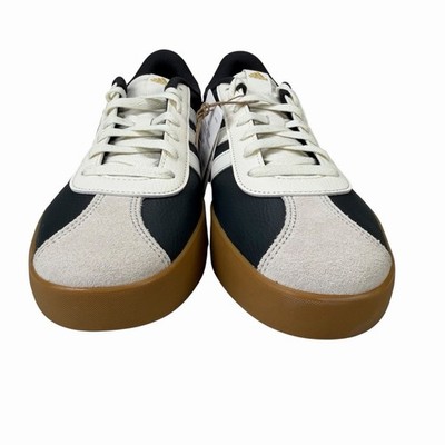 Adidas VL Court 3.0 Carbon Core White Gold Shoes Men's JR8638