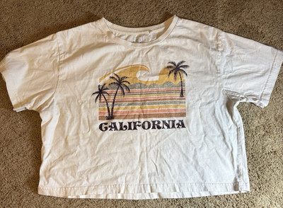 Rip Curl Crop Top Women Small Retro California Graphic Casual Surf