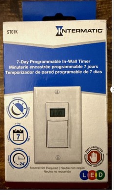 Intermatic ST01K Astronomic 7-Day Programmable Digital In-Wall Timer brand NEW