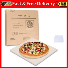 12" x 12" Pizza Stone Square Baking Stone | Premium Cordierite Pizza Grilling...