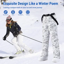 Snow Pants Women Waterproof Ski Pants Outdoor Winter Sports UMEX