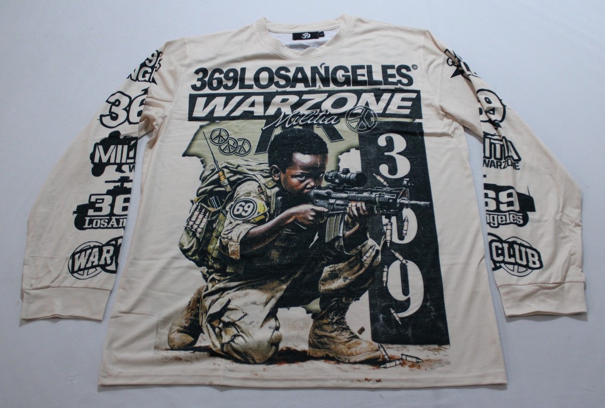 369 Los Angeles Unisex Adult Warzone Graphic Print L/S T
