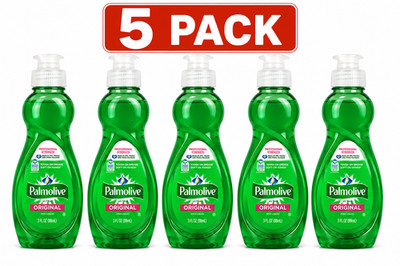Lot of 5 Palmolive Original Travel Size Liquid Dish Soap 3 Fl Oz Bottles