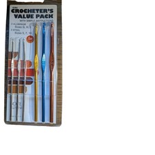 Boye Crochet Hooks Set 3 Aluminum Sizes G, H, I And 3 Steel Sizes 5, 7, 10