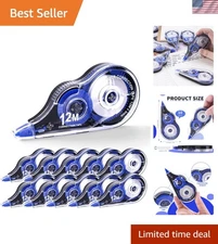 Compact 10 Pack Correction Tape with Ergonomic Grip - Ideal for Study Supplies