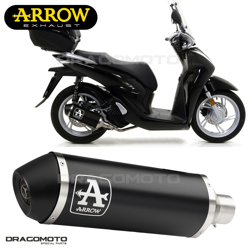 Silencieux Arrow Urban Honda SH 150 gain de poids et sonorité sport