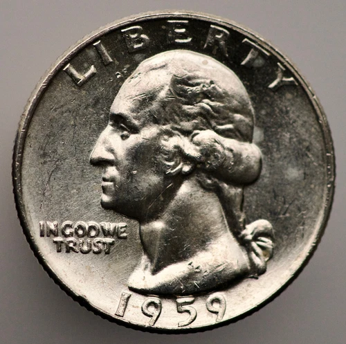 1959-D Washington Quarter Brilliant Uncirculated 90% Silver .1808 Troy oz MX03