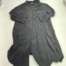 Maeve Black Rayon Shirt Dress Size Small Rayon