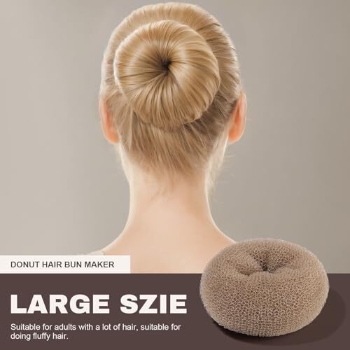 Hair Bun Shaper Set, 4Pcs Hair Donut Bun Maker(Extra-large, Large