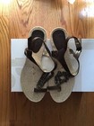 Women’s Green Leather Top Strap Sandals, Sz. 8 — photo 3