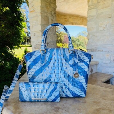 NWT Brahmin Dazzle Melbourn Duxbury satchel&wallet