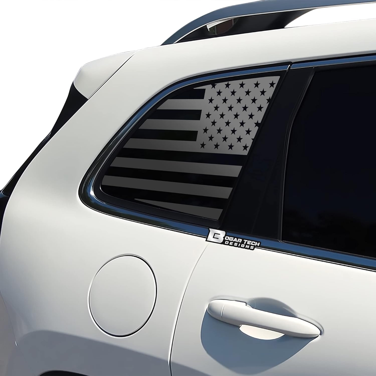 American Flag Rear Quarter Window Decals for Jeep Cherokee Precut Vinyl Stickers
