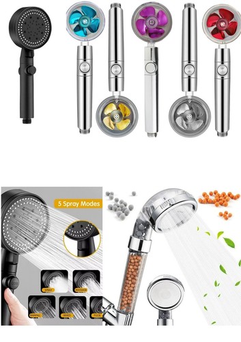 Duschkopf Duschbrause Stop Funktion Handbrause Turbinenfilter wassersparend - Bild 1 von 34
