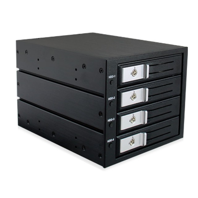 4 x 3.5" SATA/SAS Hard Drive Trayless Mobile Rack eBay