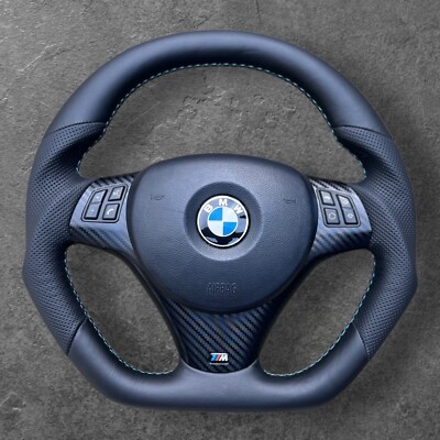 BMW M SPORT FLAT BOTTOM STEERING WHEEL E90 E91 E92 E87 E81 M3
