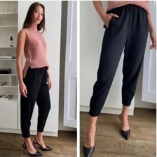 Babaton Dexter Ankle Jogger Pants in Black Fine Japanese Fabric Size Small