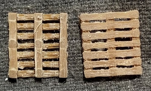 LMH Detail Part WOODEN PALLETS Wood BLOCK Pallet 42" x 48" HO-Scale 16 Piece - Picture 2 of 4