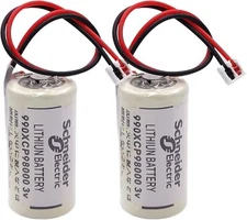 2pcs 990XCP98000 Battery for Modicon 990XCP98000 PLC Battery 3V Lithium 1800 mAh