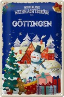 Blechschild WeihnachtsgrüßE GÖTtingen Geschenk Deko Schild Tin Sign 20X30 Cm