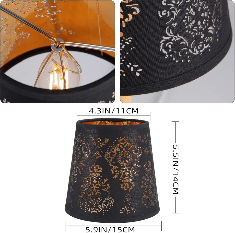 Tonos de araña de cristal, mini pantalla de lámpara, clip en pantalla, apto para Droplight Wa Foto 4 de 4