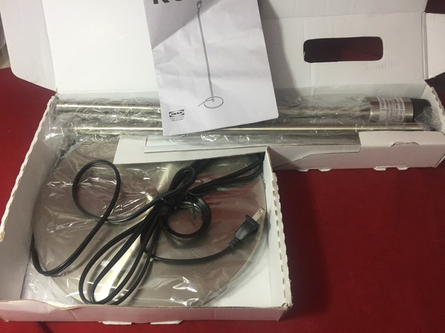 Ikea Antifoni Floor Reading Lamp Nickel Plated 703 047 29 For Sale