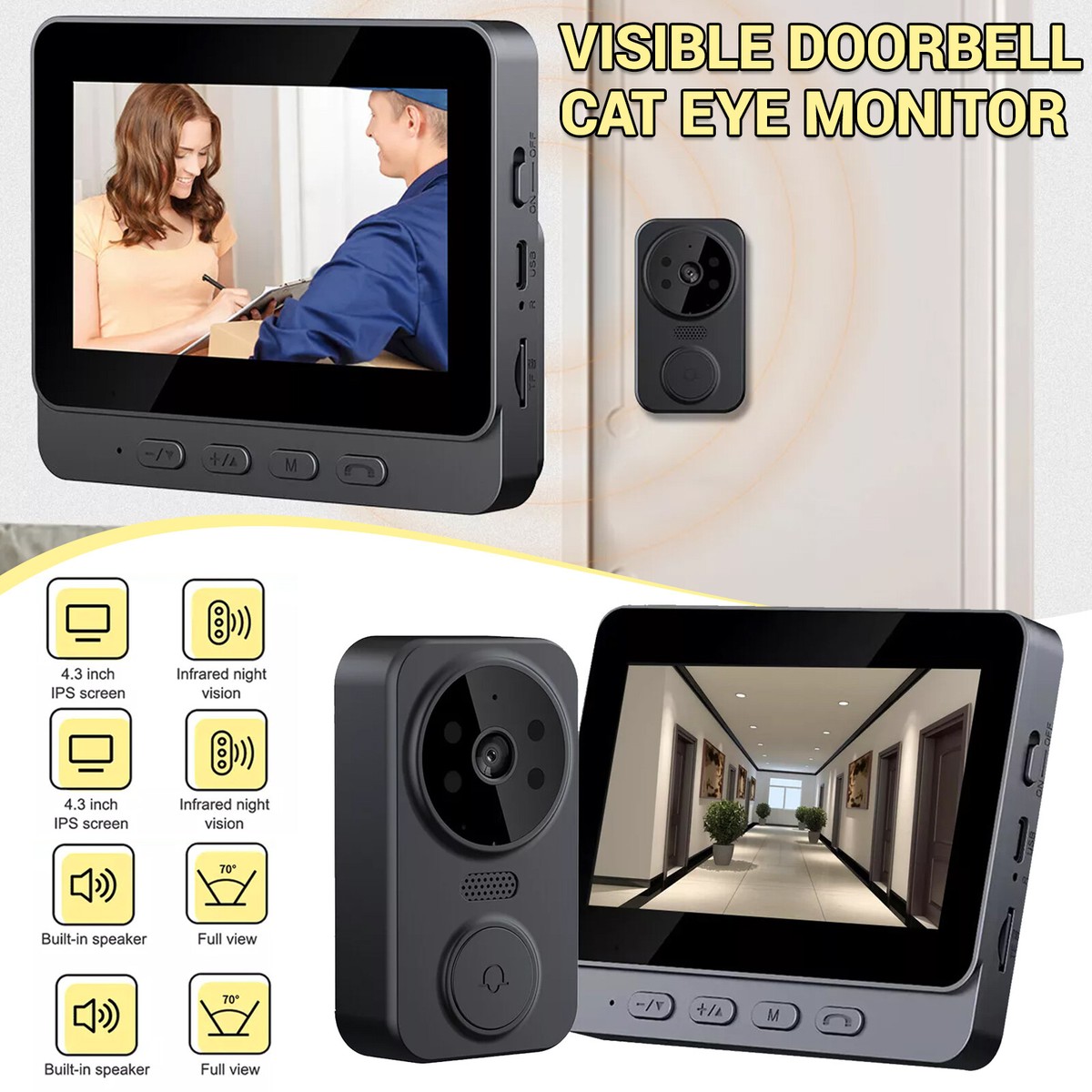 Video Doorbell Intercom Yoosee Doorbell Wireless Doorbell