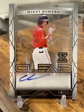 2022 Leaf Trinity Baseball Mikey Romero Clear Rookie Auto #/99 Red Sox 🔥📈