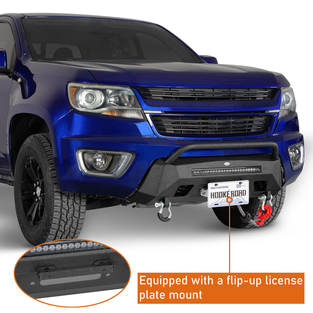 Hooke Road Steel Front Rear Bumper For 2015-2020 Chevy Colorado GMC Canyon 4Door