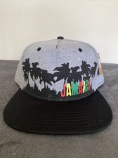 Jamaica Baseball Cap Hat Spell Out And Palm Trees Adjustable By TBL New With Tag