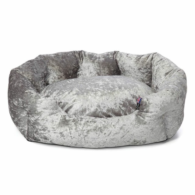 crushed velvet dog cushion