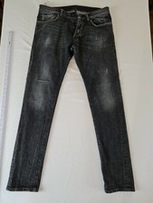 Ladies Denim Jeans THE.NIM Size 33 (16) Button Fly Italian Jeans Black 1056