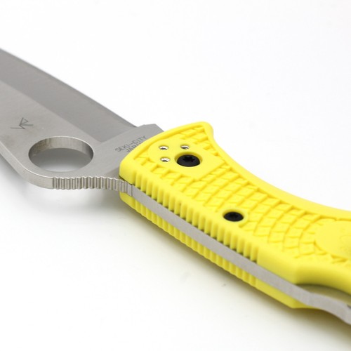 Spyderco Pacific Salt 2- Marine Rescue Utility Folding Knife -EDC- Yellow- Japan - Picture 8 of 11