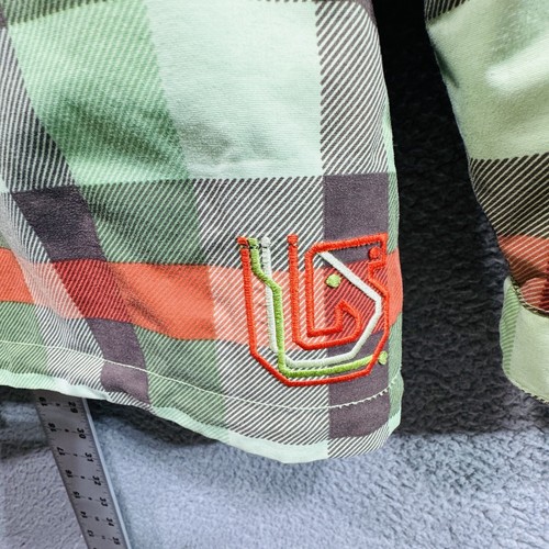 Burton City System Jacket Green Orange Plaid Snowboard Ski Coat Wms Large EUC - Picture 10 of 11